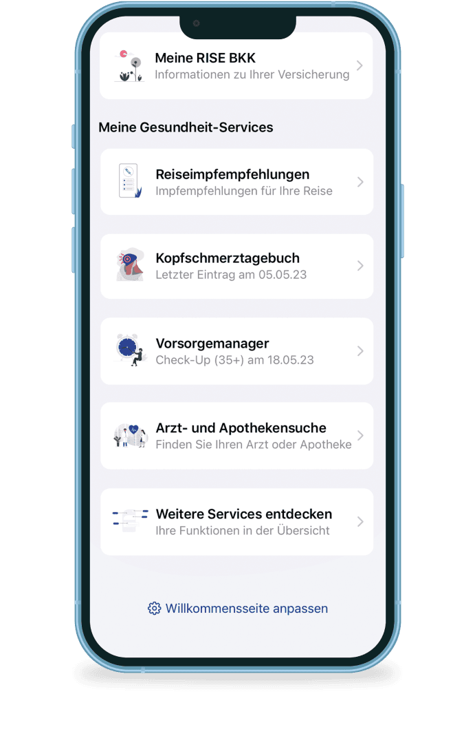 ePA+ App - Überblicksscreen